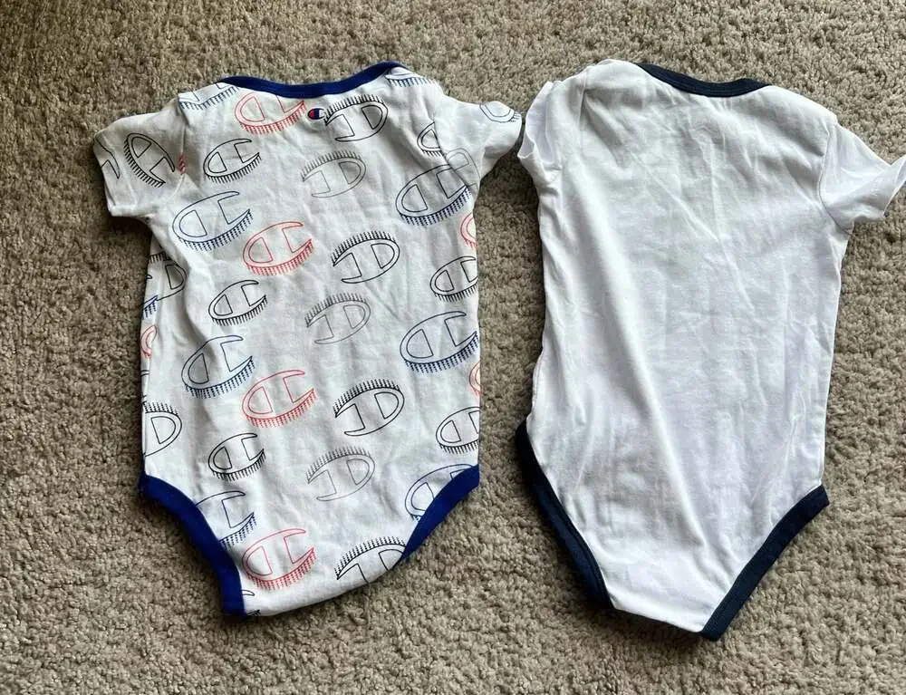 (#18) Champion and Jordan Baby Bodysuits 2-Piece Set 9M